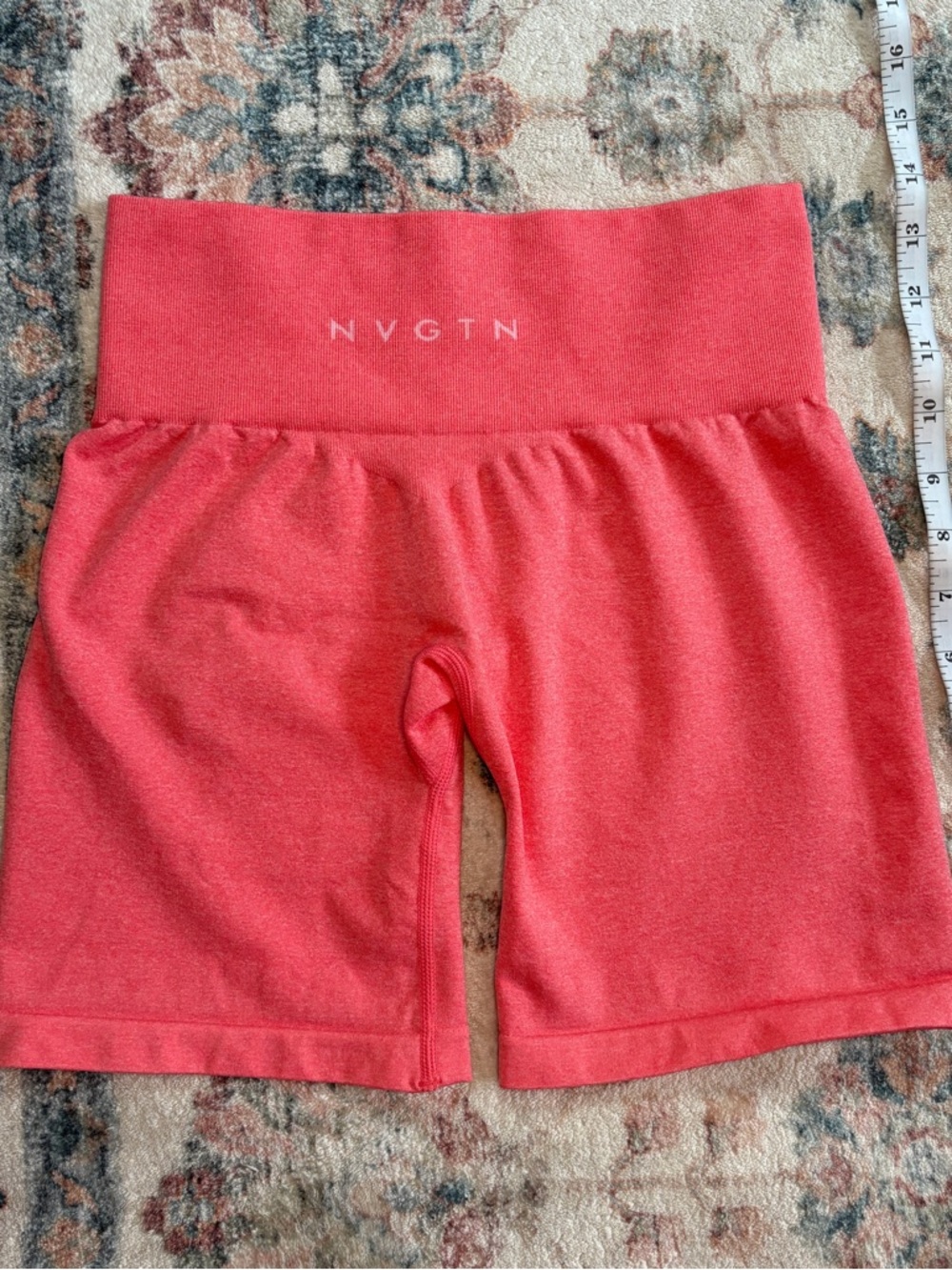 NVGTN Pro Seamless Shorts-Coral - Picture 3 of 5